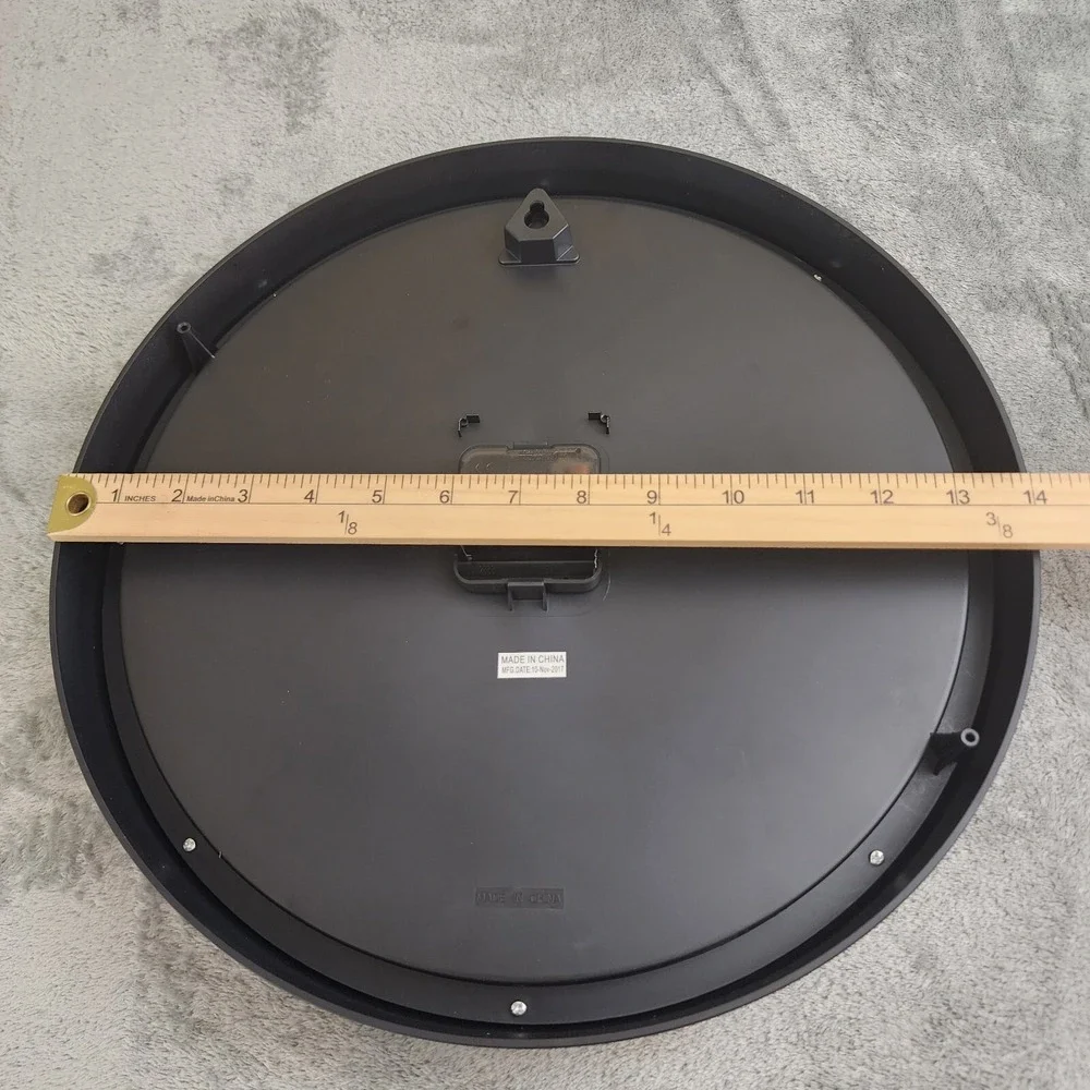 Quill Wall Clock 14 Inch Round‎ Battery Operated